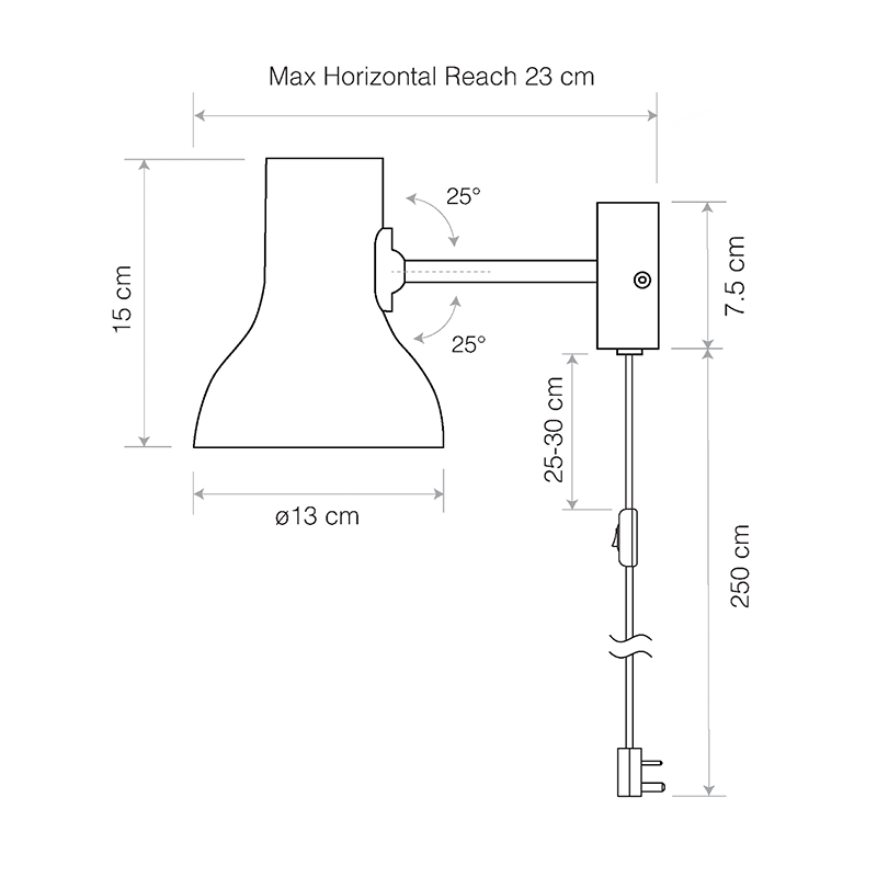 Anglepoise Type 75 Mini Wall Lamp