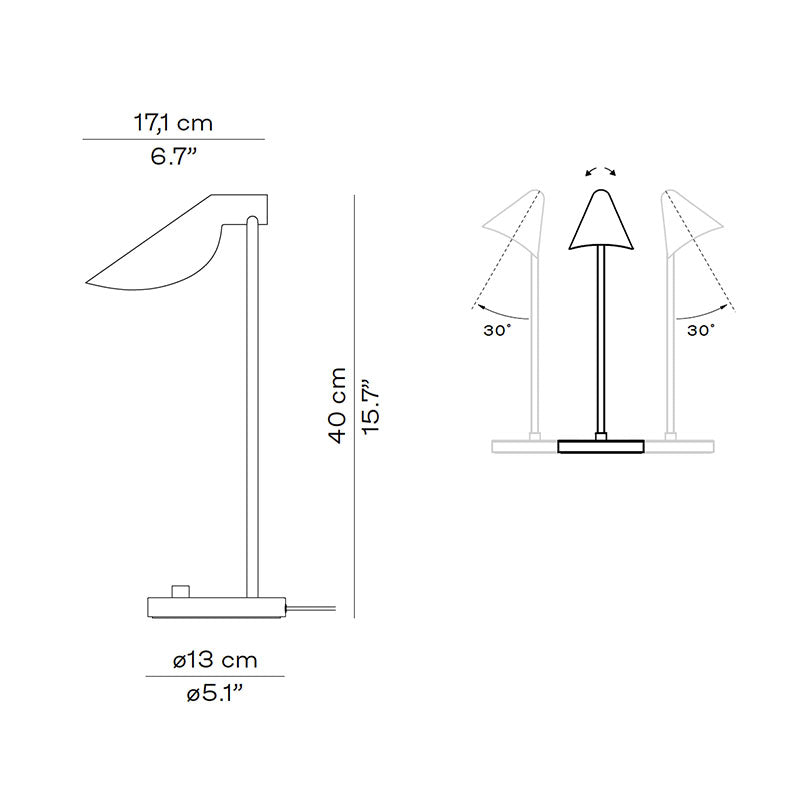 Fritz Hansen MS022 MS Series Table Lamp