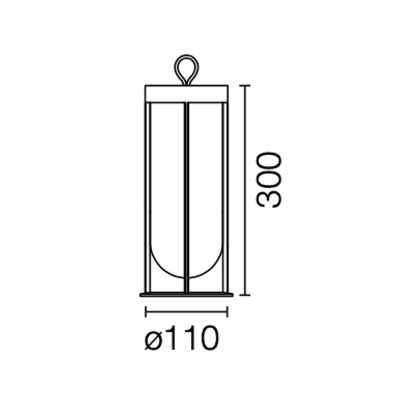 Flos In Vitro Unplugged Outdoor Table Light