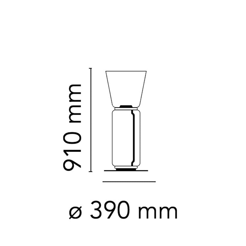 Flos Noctambule Floor 1 High Cylinder Cone Small Base