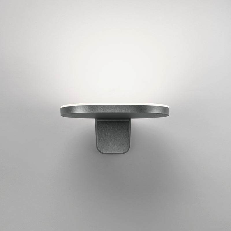 Flos Oplight W1 Wall Light Textured Metallic Grey