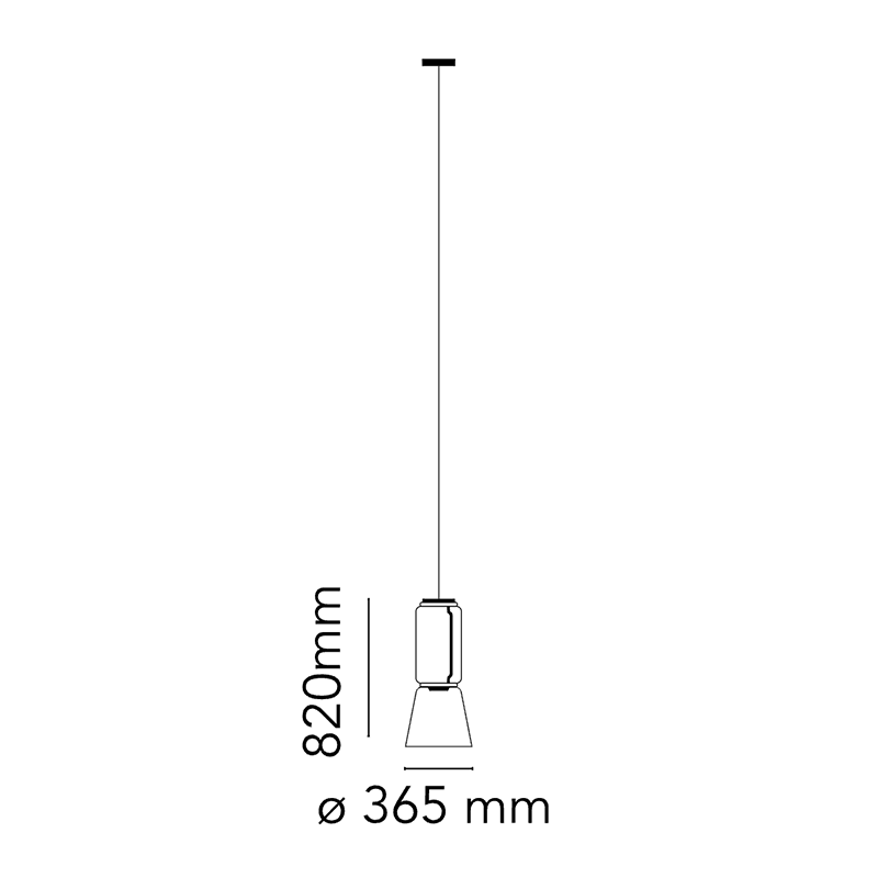 Flos Noctambule Suspension 1 Low Cylinder Cone