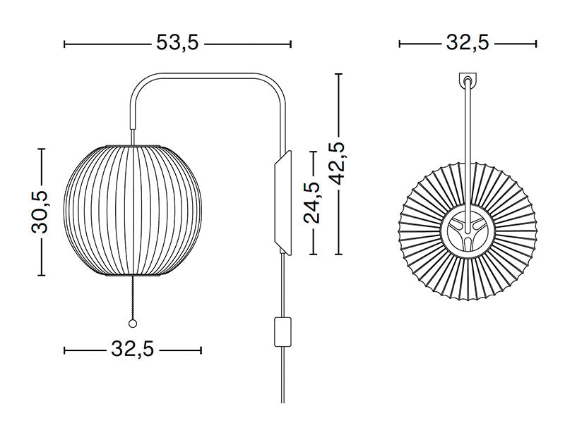 Hay George Nelson Bubble Ball Wall Sconce