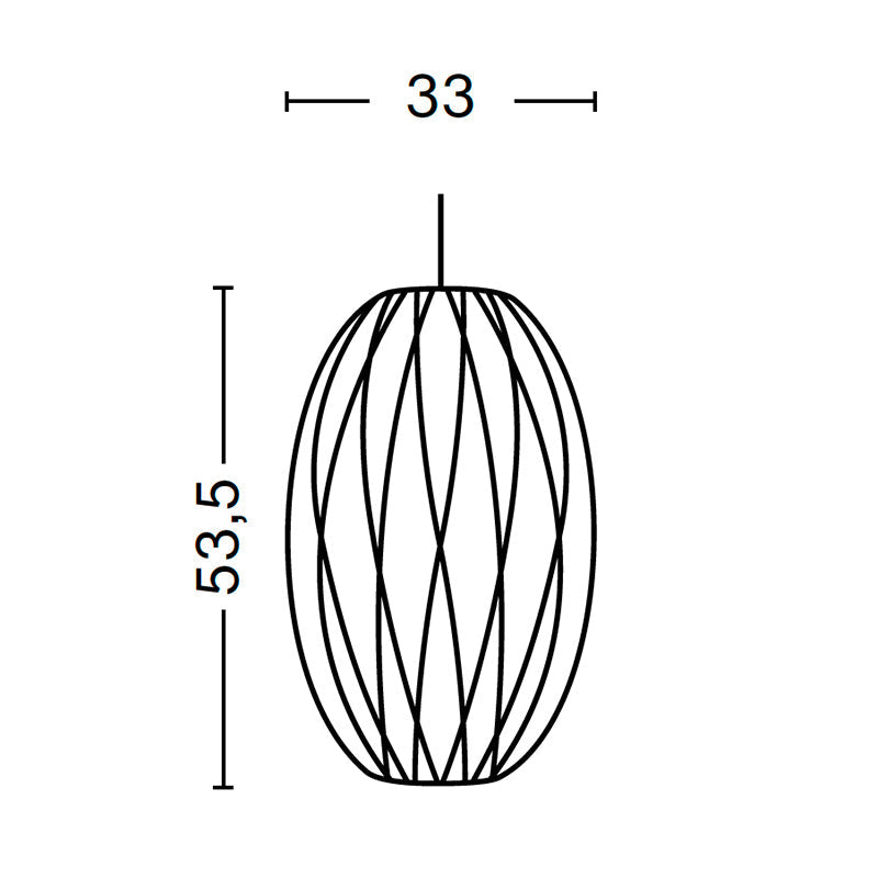 Hay George Nelson Bubble Cigar Criss Cross Pendant Light – Ex-Display