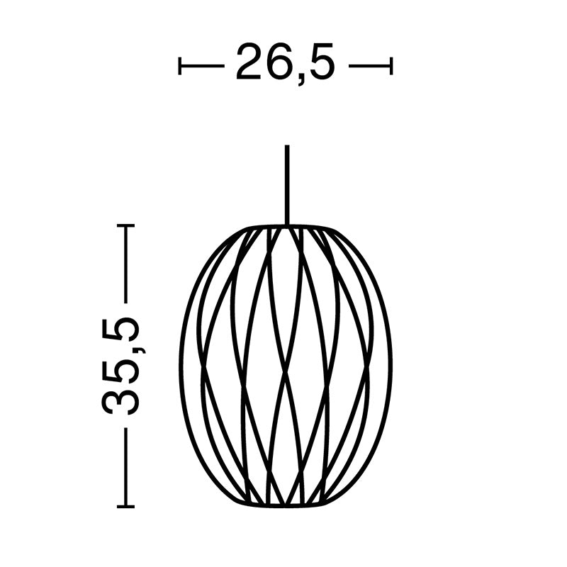 Hay George Nelson Bubble Cigar Criss Cross Pendant Light – Ex-Display