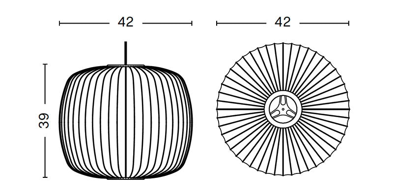 Hay George Nelson Roll Bubble Pendant Light