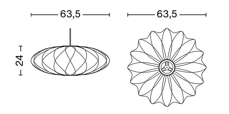 Hay George Nelson Bubble Saucer Criss Cross Pendant Light – Ex-Display