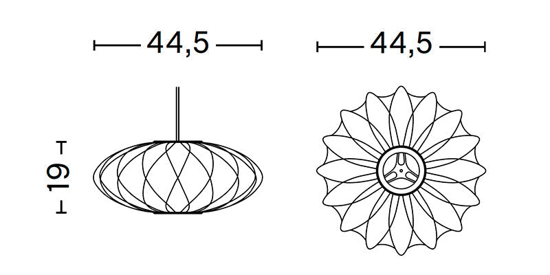 Hay George Nelson Bubble Saucer Criss Cross Pendant Light – Ex-Display