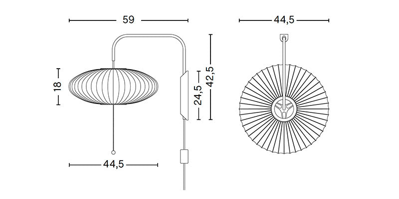 Hay George Nelson Bubble Saucer Wall Sconce