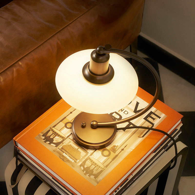 Louis Poulsen PH 2/2 Luna Aged Brass Opal Table Lamp