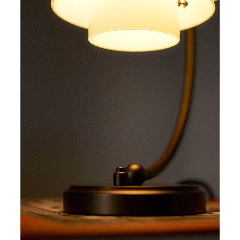 Louis Poulsen PH 2/2 Luna Aged Brass Opal Table Lamp