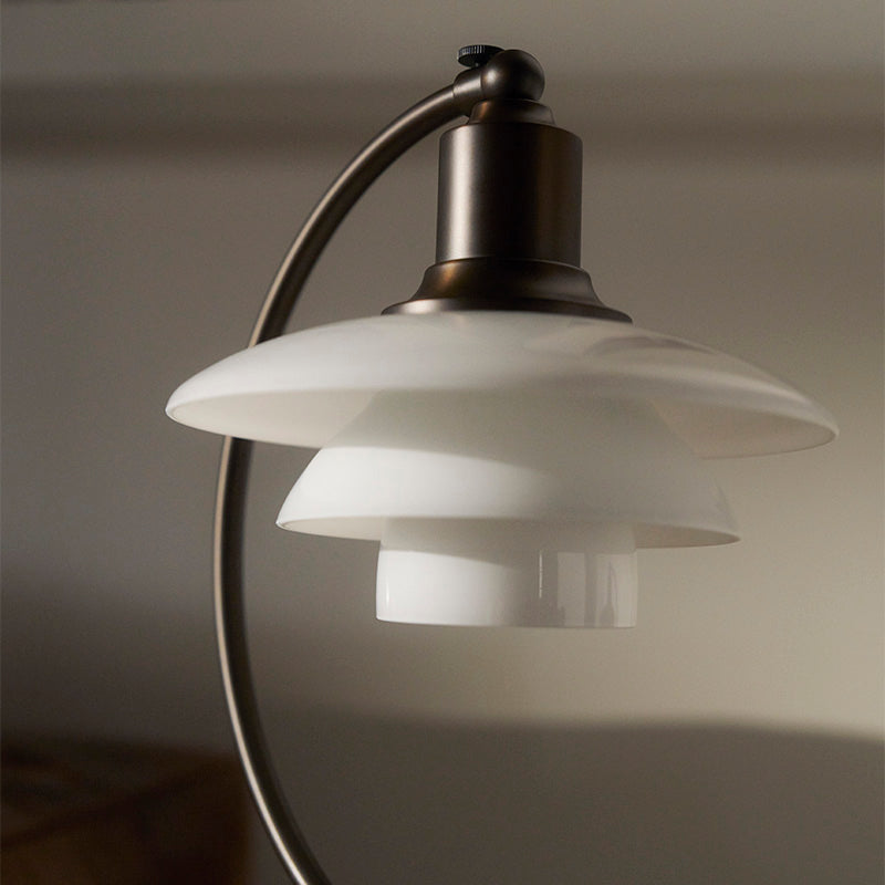 Louis Poulsen PH 2/2 Luna Aged Brass Opal Table Lamp