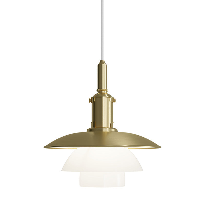 Louis Poulsen PH 3/3 Pendant Light Brass Opal Glass Limited Edition
