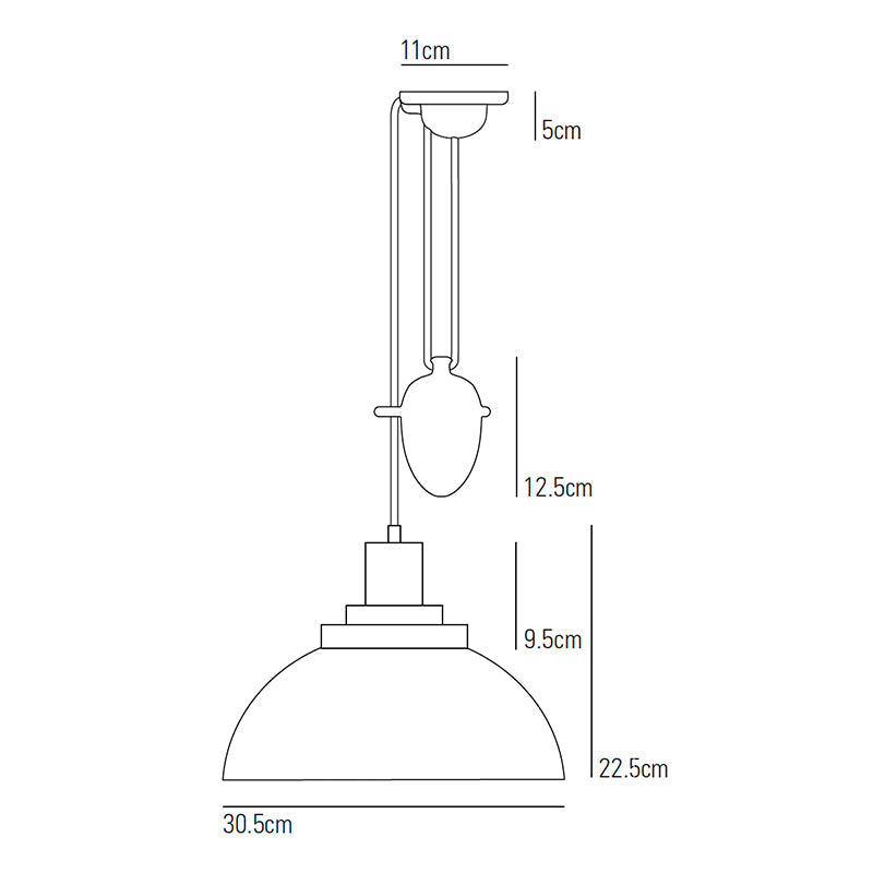 Original BTC Cosmo Rise & Fall Dimpled Pendant Light