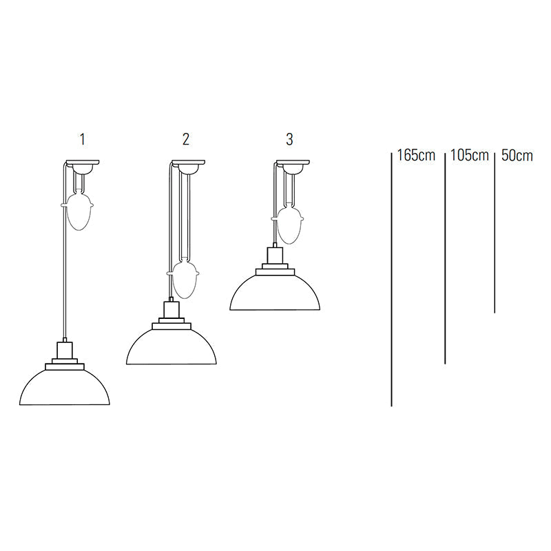 Original BTC Cosmo Rise & Fall Dimpled Pendant Light
