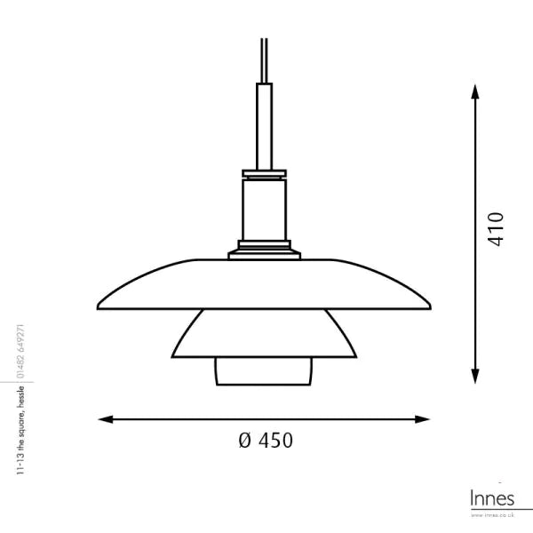 Louis Poulsen PH 4½-4 Glass Pendant Light
