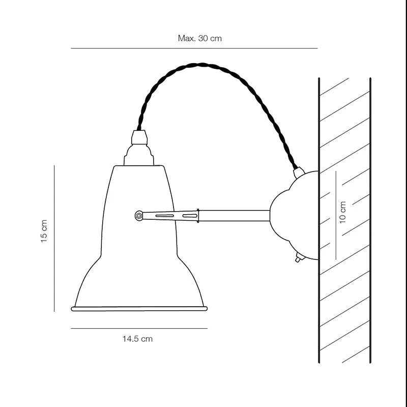 Anglepoise Original 1227 Brass Wall Lamp