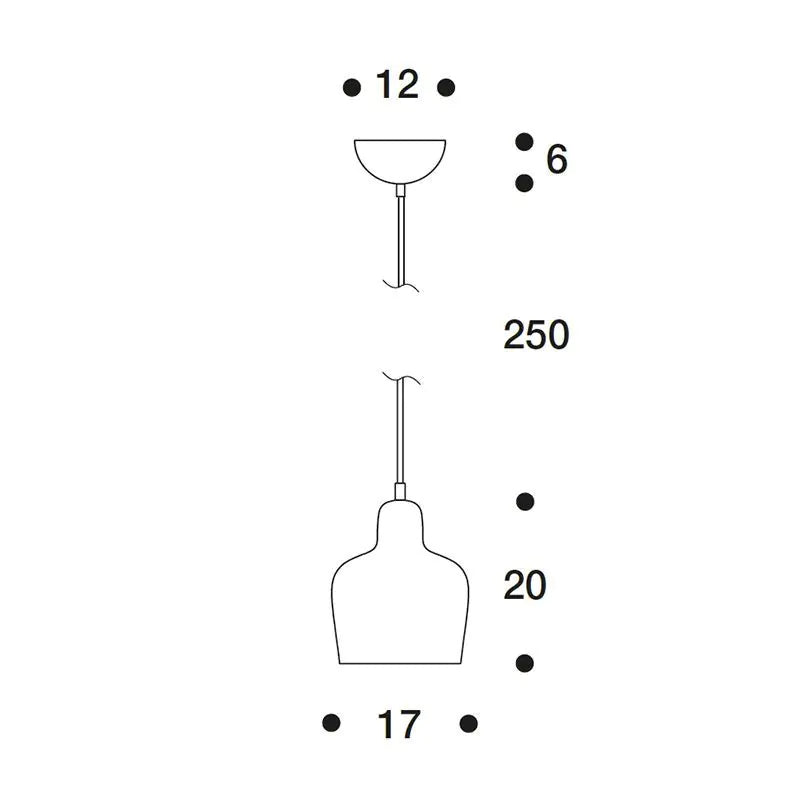 Artek A330S Golden Bell Pendant Light