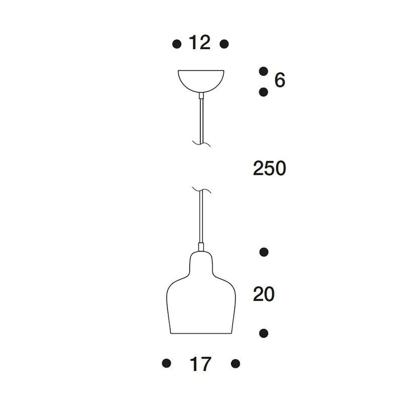 Artek A330S Golden Bell Savoy Pendant Light