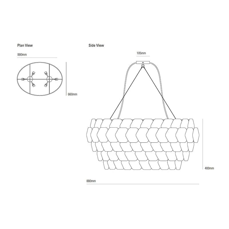 Original BTC Cranton Oval Pendant Light