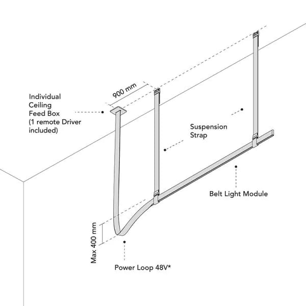 Flos Belt Leather Suspension Light