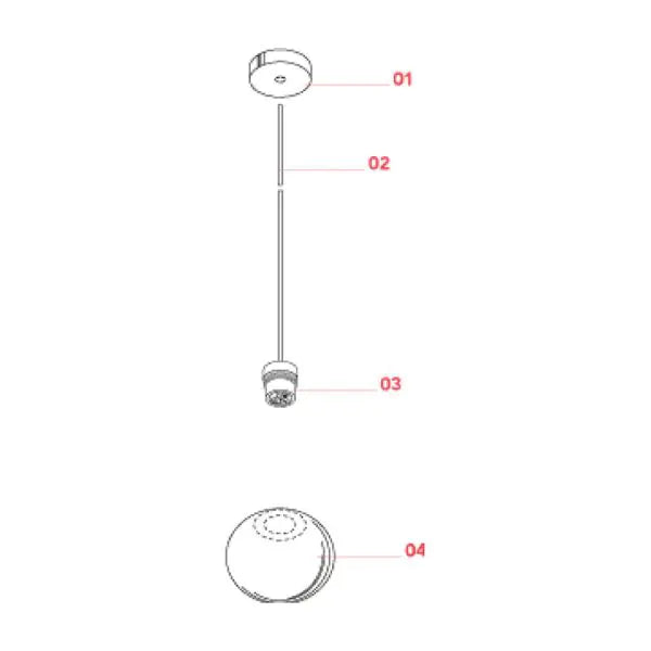 Flos Glo-Ball Mini Pendant Light