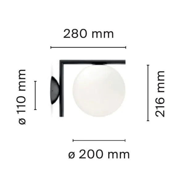 Flos IC C/W 1 Outdoor Ceiling / Wall Light