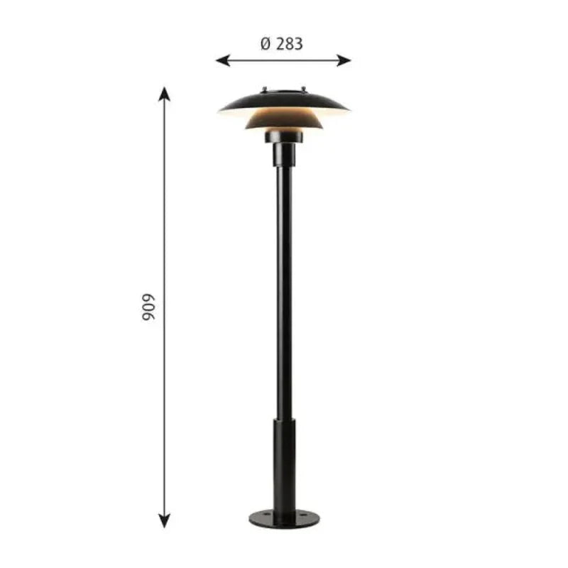 Louis Poulsen PH 3-2½ Bollard Floor Light