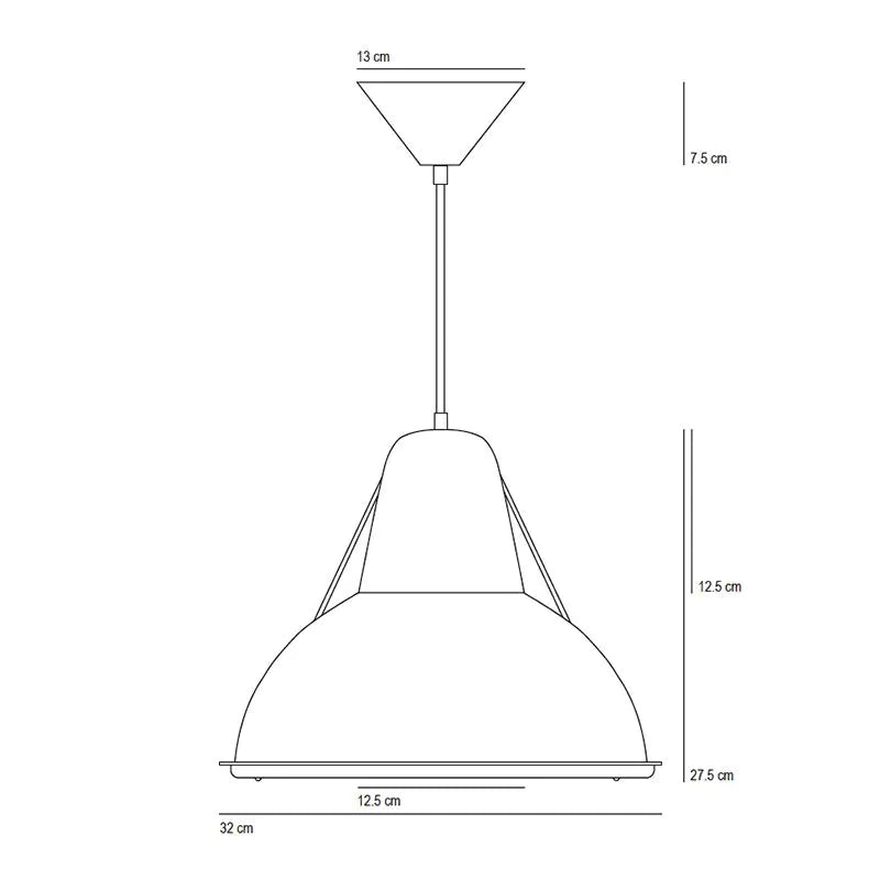 Original BTC Phane Prismatic Glass Pendant Light
